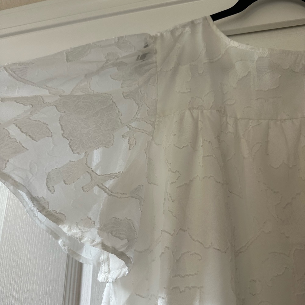White Floral Top